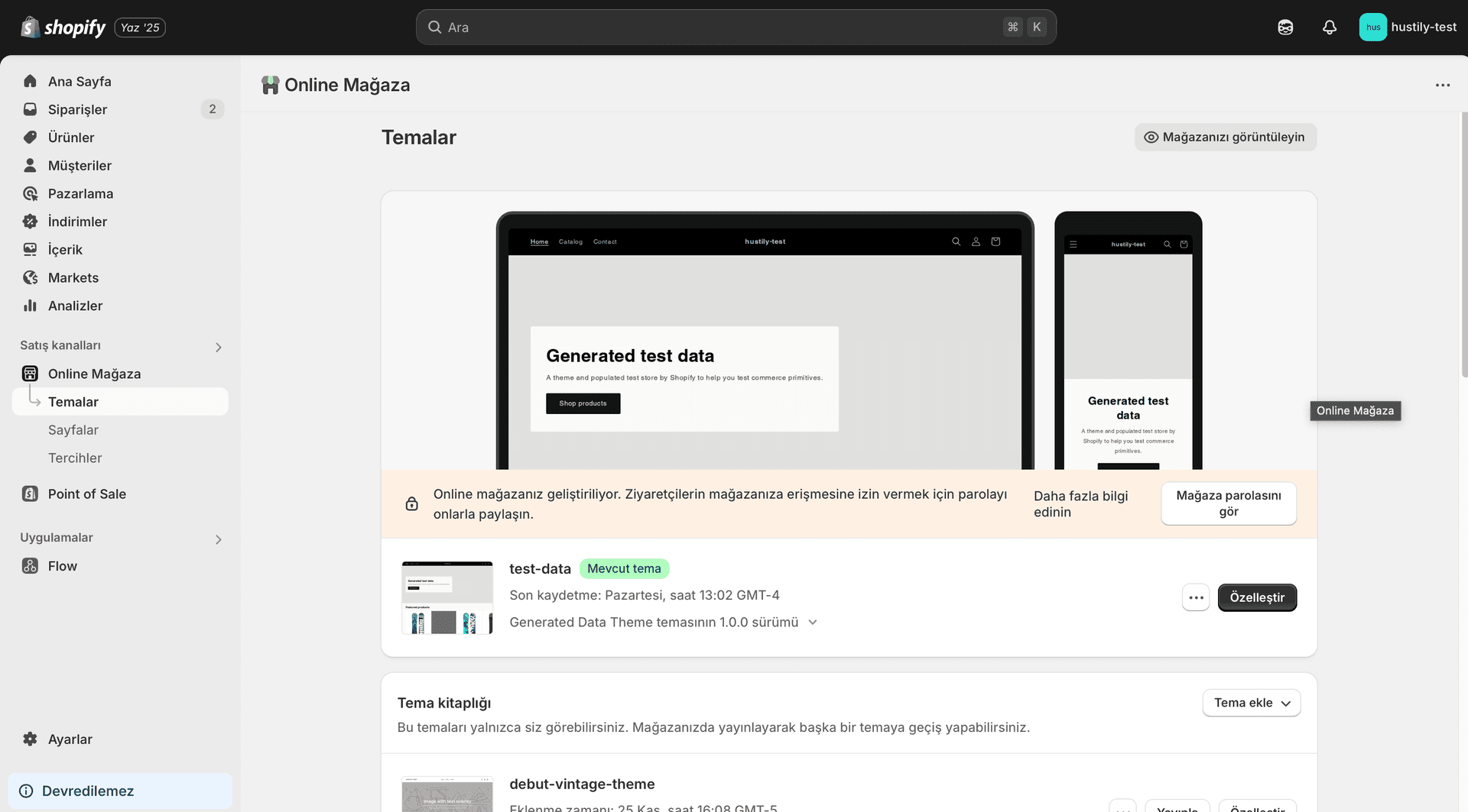 Shopify Themes Page | Hustily